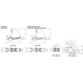 Защелки натяжные регулируемые с рукояткой и крюком Kukamet 361