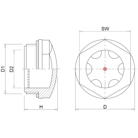 Маслоуказатели резьбовые плоские из пластика Алтервиа A52301