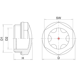 Маслоуказатели резьбовые плоские из алюминия и пластика Алтервиа A52302