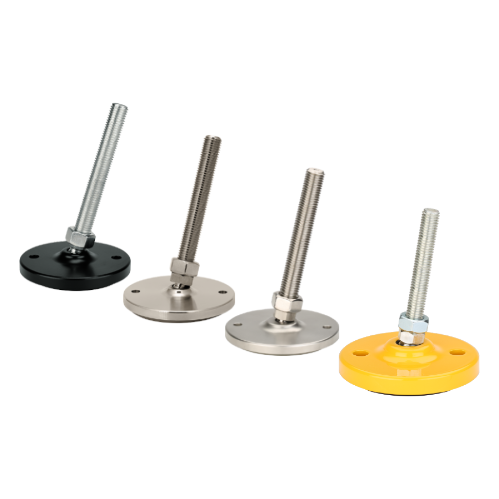 Опоры со сквозными отверстиями и пластиной антискольжения, 20° сталь желтый Алтервиа A00056