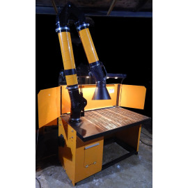 Стол сварщика с поворотно-вытяжным устройством и нишей для ног. Цеховая вентиляция.СС 1400 ЦНП