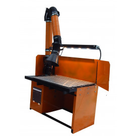 Стол сварщика, оснащенный столешницей с Т-образными пазами и нишей для ног сварщика ССТ 1400 ЦНП