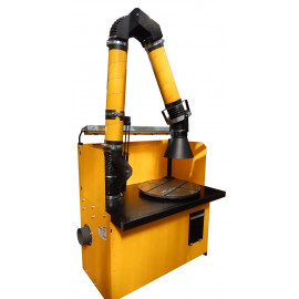 Стол сварщика с поворотным диском (Т-образные пазы), подключаемый к цеховой вентиляции. ССП 1250-650 Ц