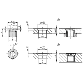 Втулки позиционирующие для шариковых механизмов  Алтервиа A00338 