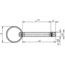 Пальцы стопорные шариковые из стали с кольцом  Алтервиа A00355