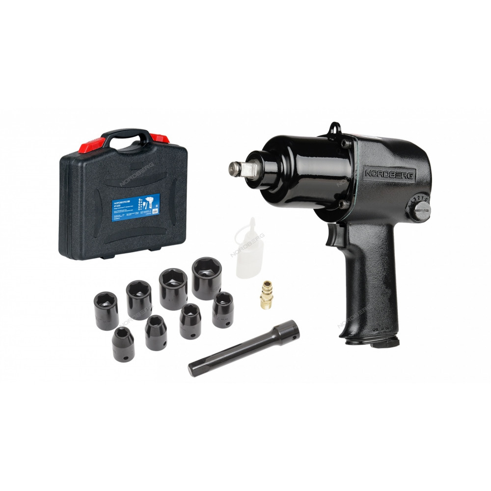 Пневмогайковерт ударный 1/2" в кейсе, 850 нм NORDBERG ECO NP14085K