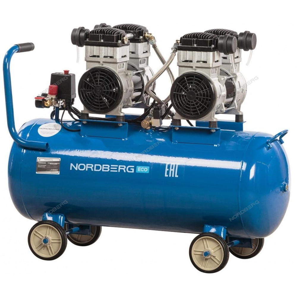 Компрессор поршневой безмасляный, объем 100 л NORDBERG ECO NCEO100/400