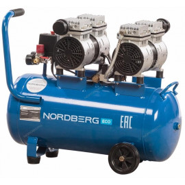 Компрессор поршневой безмасляный, объем 50 л NORDBERG ECO NCEO50/210