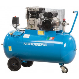 Компрессор поршневой с ременным приводом, объем 100 л NORDBERG NC100/360_220