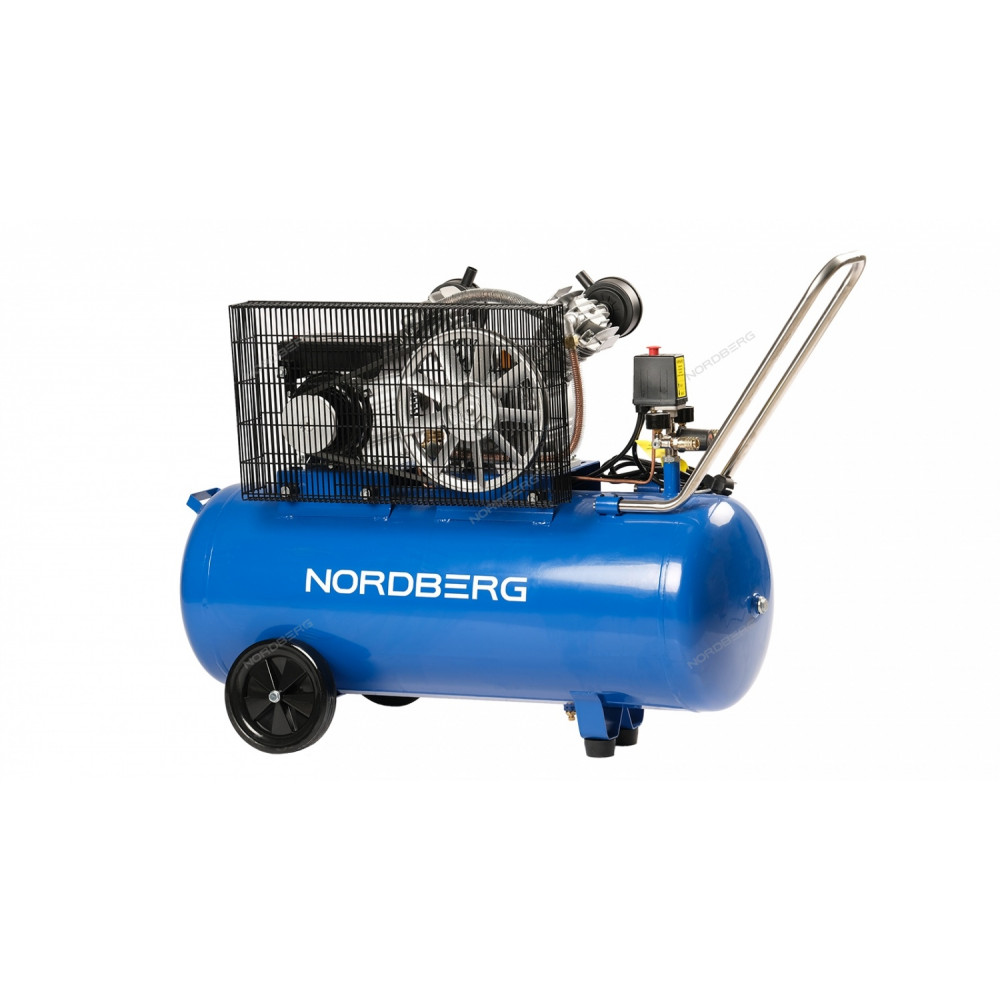 Компрессор 2-х поршн., ременной, чугунная головка, 220В, ресив. 100л, 320л/мин NORDBERG NCE100/360