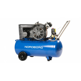 Компрессор 2-х поршн., ременной, чугунная головка, 220В, ресив. 100л, 320л/мин NORDBERG NCE100/360