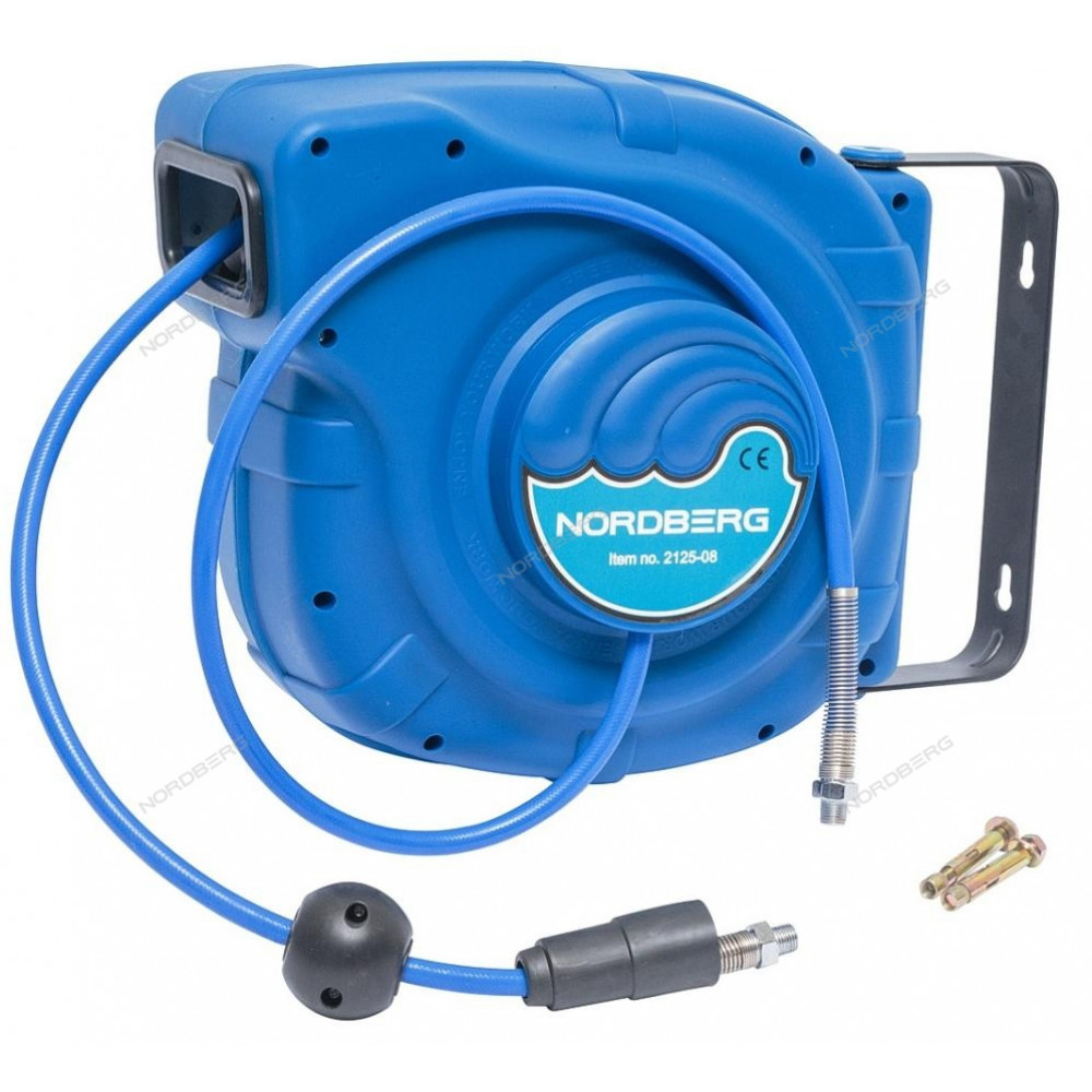 Шланг на самоскручивающейся катушке, 25 м NORDBERG 2125-08
