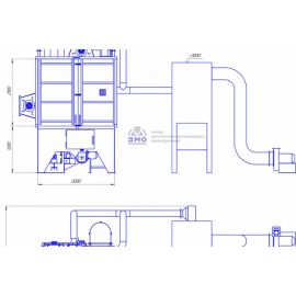 Дробемет с вращающимся столом ДВС