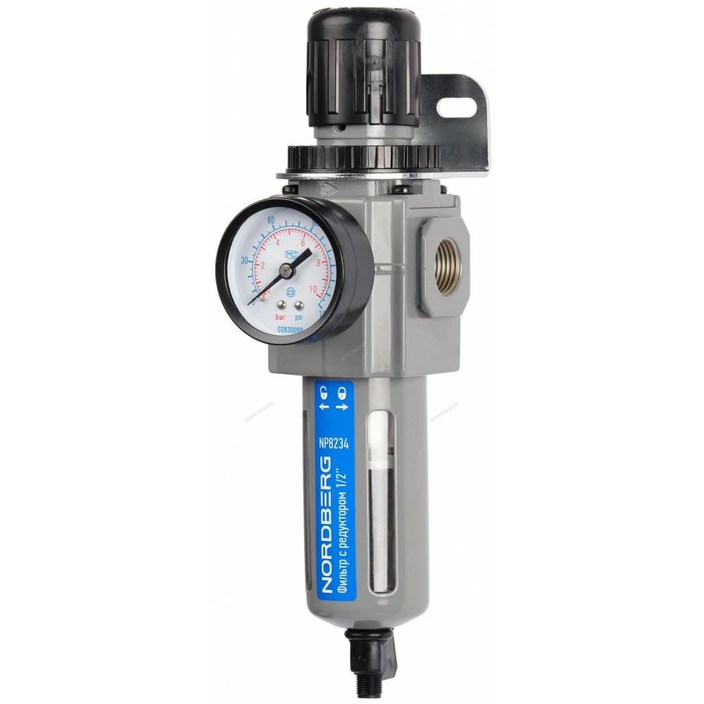 Фильтр воздушный грубой очистки с редуктором PRO, 1/2" NORDBERG NP8234