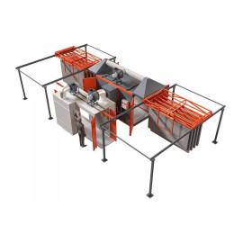 Кольцевой участок порошковой окраски с 2-постовой камерой напыления StrongTech CU-CDP