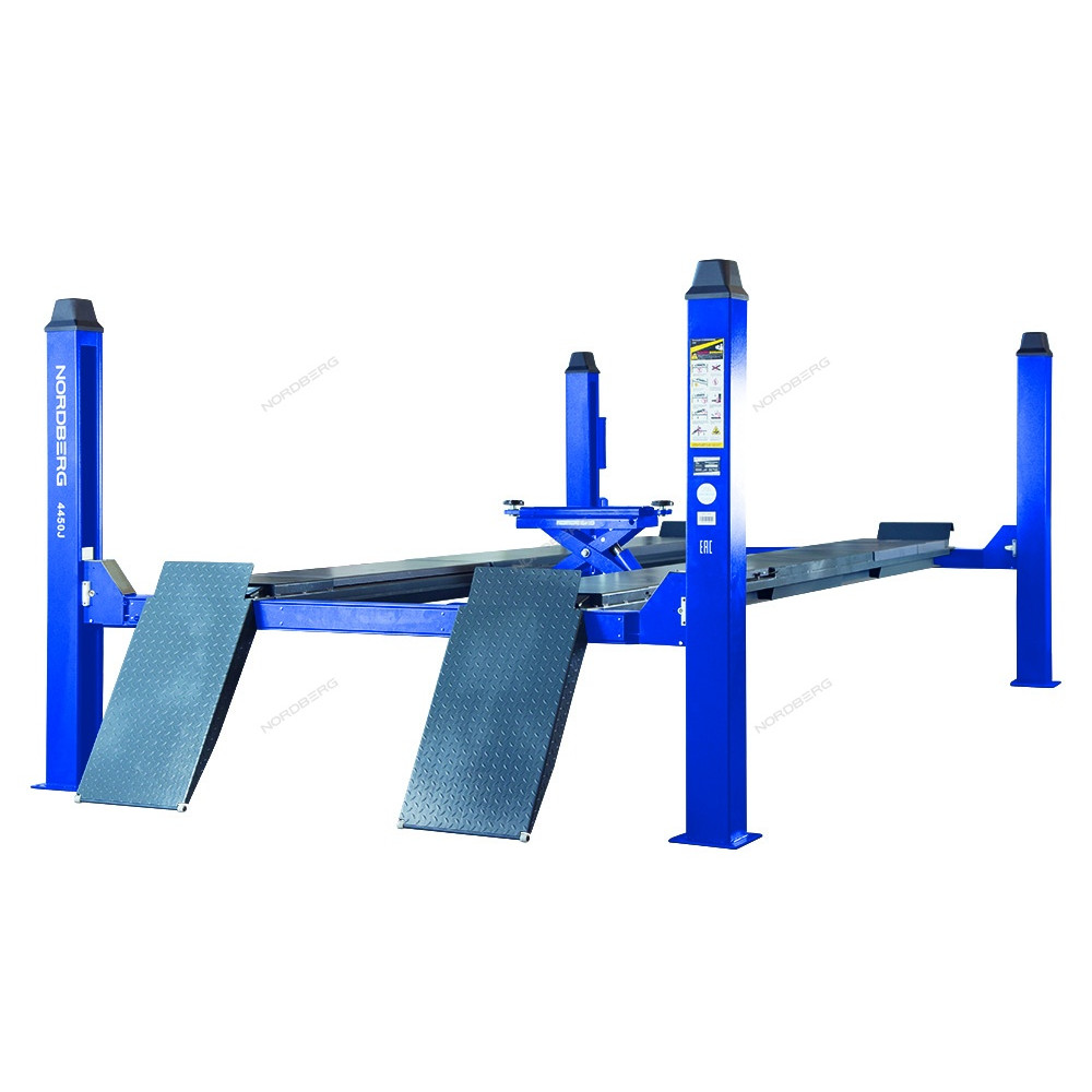 Подъемник четырехстоечный, c траверсой, г/п 5 тонн, для сход-развала NORDBERG 4450