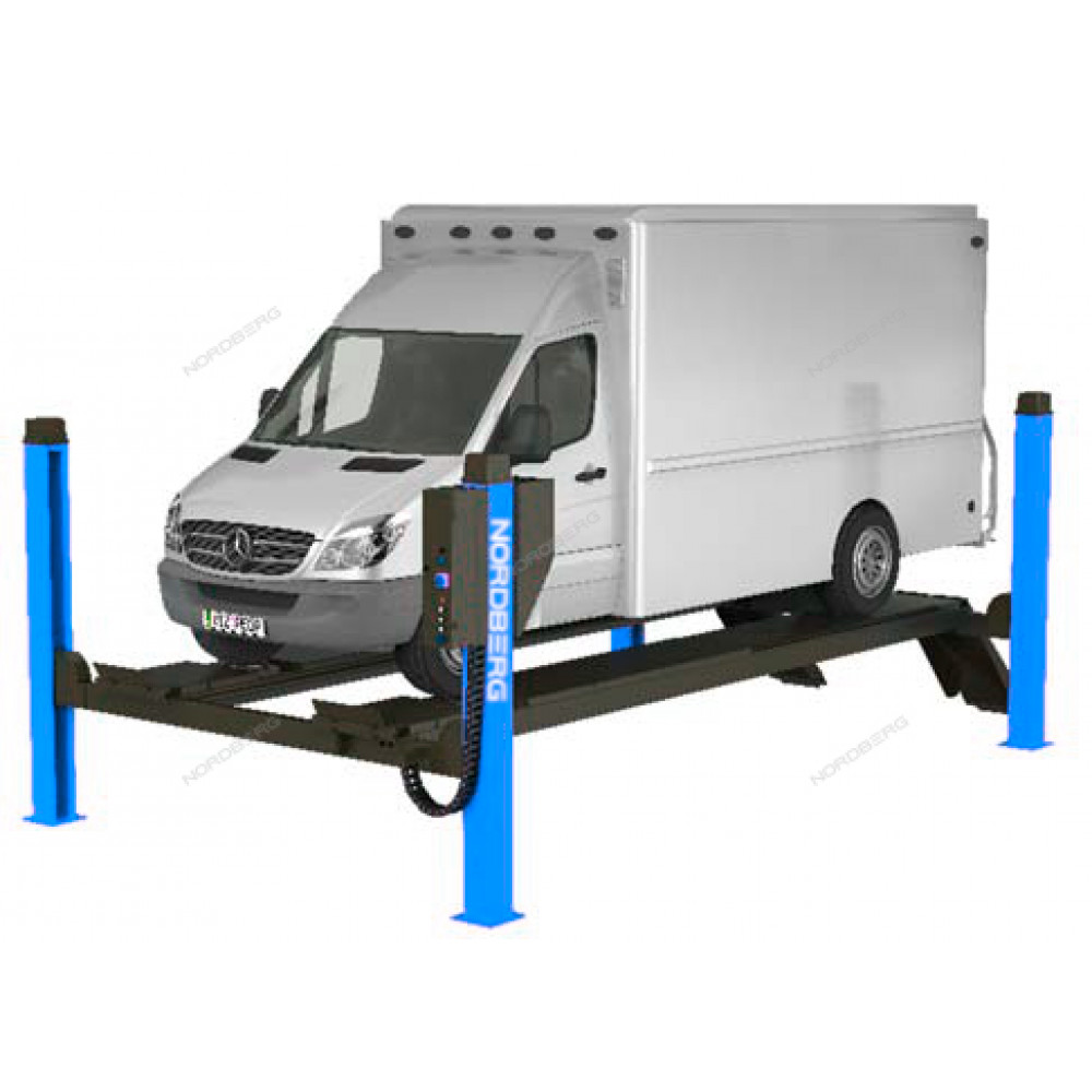 Подъемник четырехстоечный, г/п 6,5 тонны, для слесарных работ NORDBERG 4465