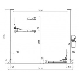 Подъемник двухстоечный T4