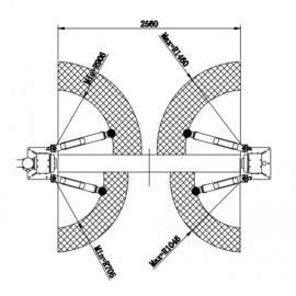Двухстоечный гидравлический подъемник TopAvto Т4А