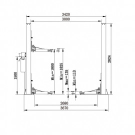 Подъемник двухстоечный TopAvto T5.5 PRO