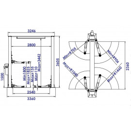 Подъемник с верхней синхронизацией TS-1114MR