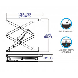 Подъемник ножничный TS-1104M