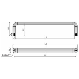 Ручки бугельные овального сечения из алюминия Алтервиа A40401.029