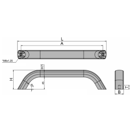 Ручки бугельные из алюминия Алтервиа A40402.336