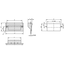 Ручки врезные чашечные из пластика с наружным креплением Алтервиа A00067