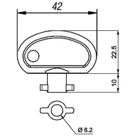 K0524 (K0523) Замки поворотные из цинка с фиксацией ключа