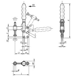 K0056 Прижимы механические с жестко установленным винтом