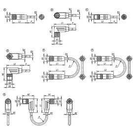 K1482 Кабели для прижимов с датчиком усилия (K1463)