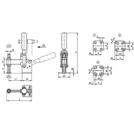 K1438 Прижимы механические с жестко установленным винтом