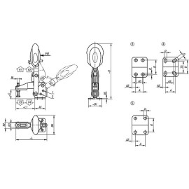 K0662 Прижимы механические из стали со стопорной рукояткой