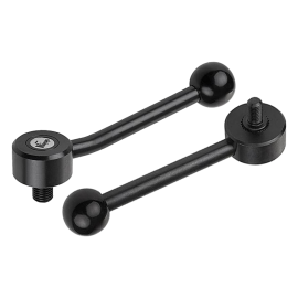 K0114 Рычаги зажимные плоские из стали с круглой ручкой, НР