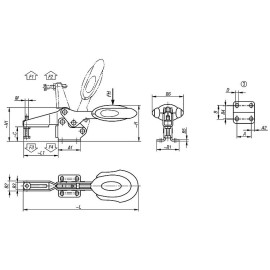 K0660 Прижимы из нержавеющей стали со стопорной рукояткой