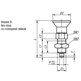 K0338 Штифты стопорные резьбовые с красной ручкой