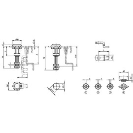 K0531 (K0532) Замки поворотные прижимные с регулировкой выступа