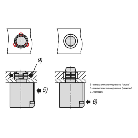 K1742 Механизмы фиксирующие позиционирующие пневматические