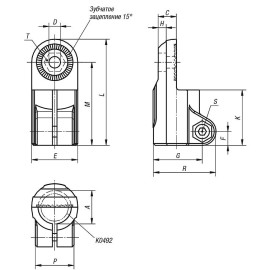K0484 Элементы шарнирных зажимов, внутренние зубцы