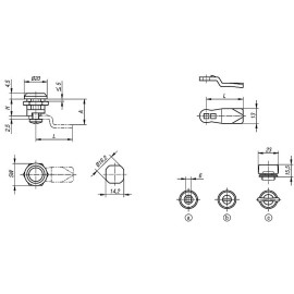 K0518 (K0519) Замки поворотные короткие из цинка