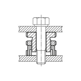 K0097 Опоры подводимые регулируемые с контргайкой низкие