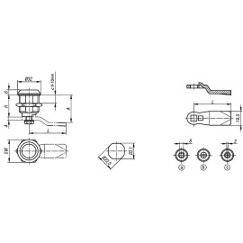 K1113 (K1114) Замки поворотные длинные из цинка