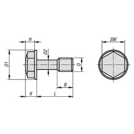 K1330 (K1331) Винты Hygienic DESIGN с шестигранной головкой