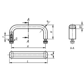 K0208 Ручки бугельные из нержавеющей стали