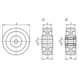 K1784 Колеса пластиковые для усиленных роликов (K1772)