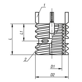 K0401 Вставки резьбовые из нержавеющей стали