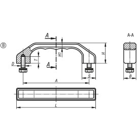 K0198 Ручки бугельные из нержавеющей стали