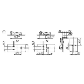 K0047 (K0046) Защелки натяжные регулируемые, отверстия скрытые