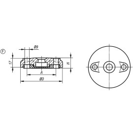 K0423 Основания подвижных опор из пластика, 4°